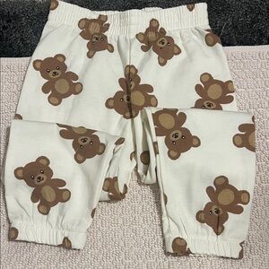 Adorable Teddy Bear Print Baby Pants